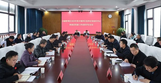 胡晓明主持召开2025年度乡镇和区直单位党组织书记抓基层党建工作述职评议会议